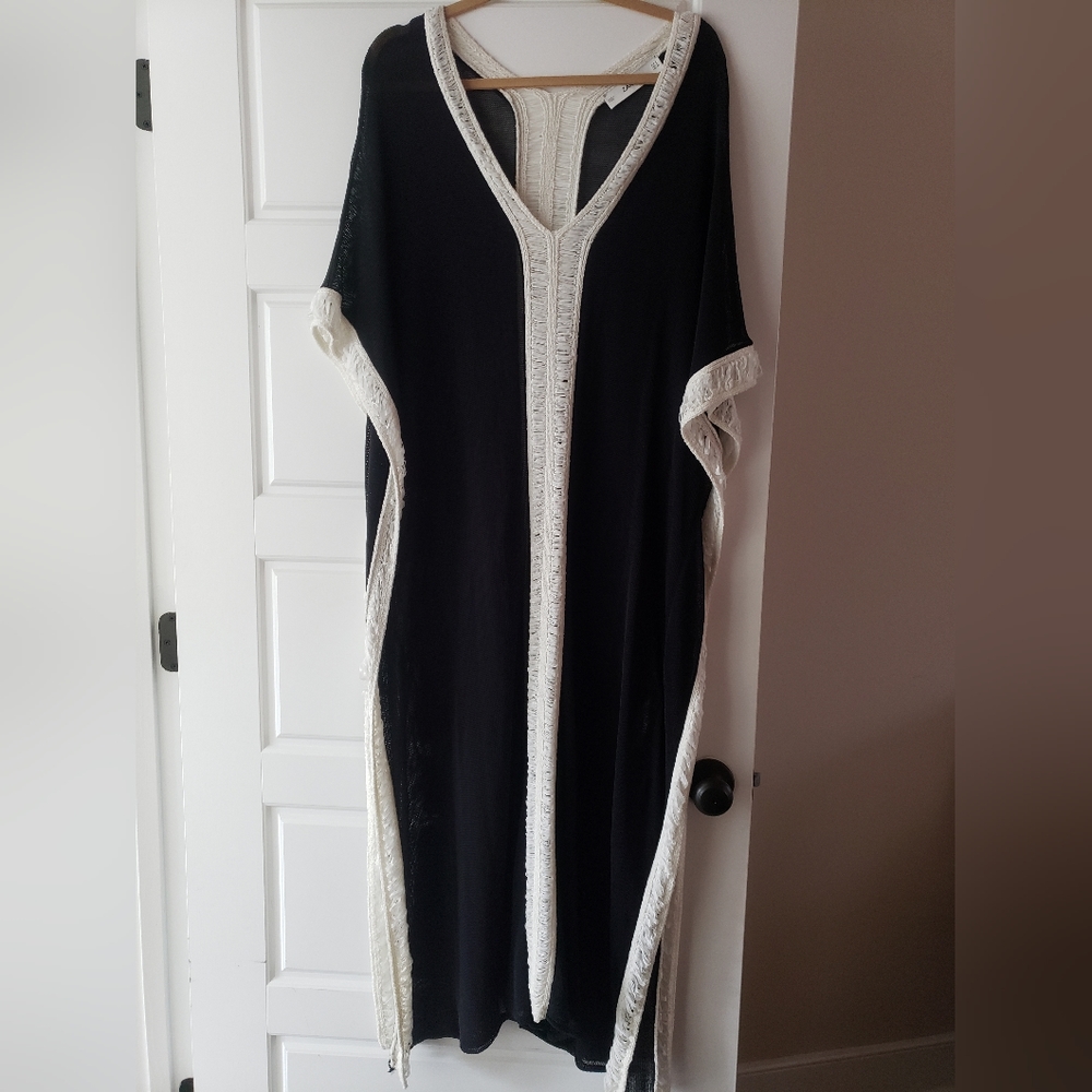 Zara Kaftan Cover-Up in Black/White size S